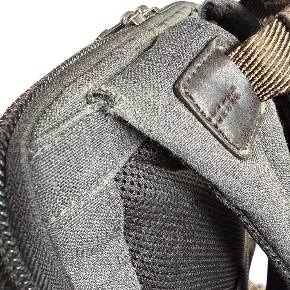 Tumi Gray Nylon Laptop Backpack Men One Size Multi Pocket Travel Bag Daypack